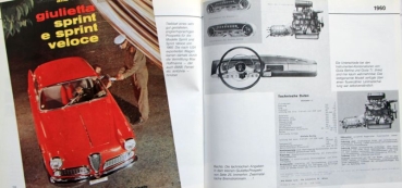 Zeichner "Alfa Romeo Giulia, Giulietta Sprint Spider" Alfa Romeo Historie 1989 (8240)
